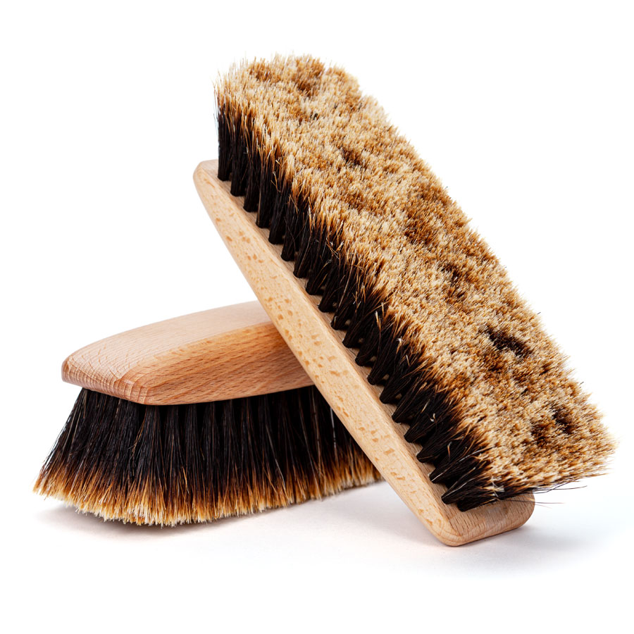 Glanzbürste Rosshaar 17 cm: Schuhpflege Glanzbürste Rosshaar 17 cm: Schuhpflege
