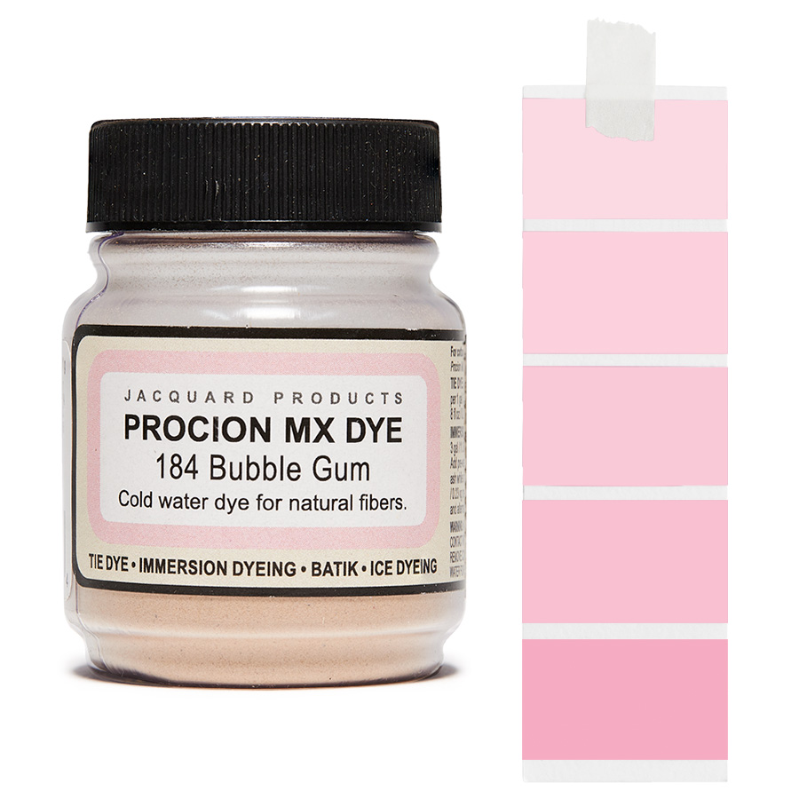 Jacquard Procion MX 184 Bubble Gum 18,7 g Dose Jacquard Procion MX 184 Bubble Gum 18,7 g mit Farbverlauf, Kaltwasser-Textilfarbe