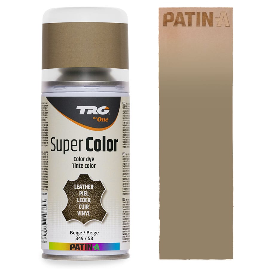 TRG SuperColor 349 Beige TRG SuperColor Lederfarbspray Beige 349 mit Farbmuster