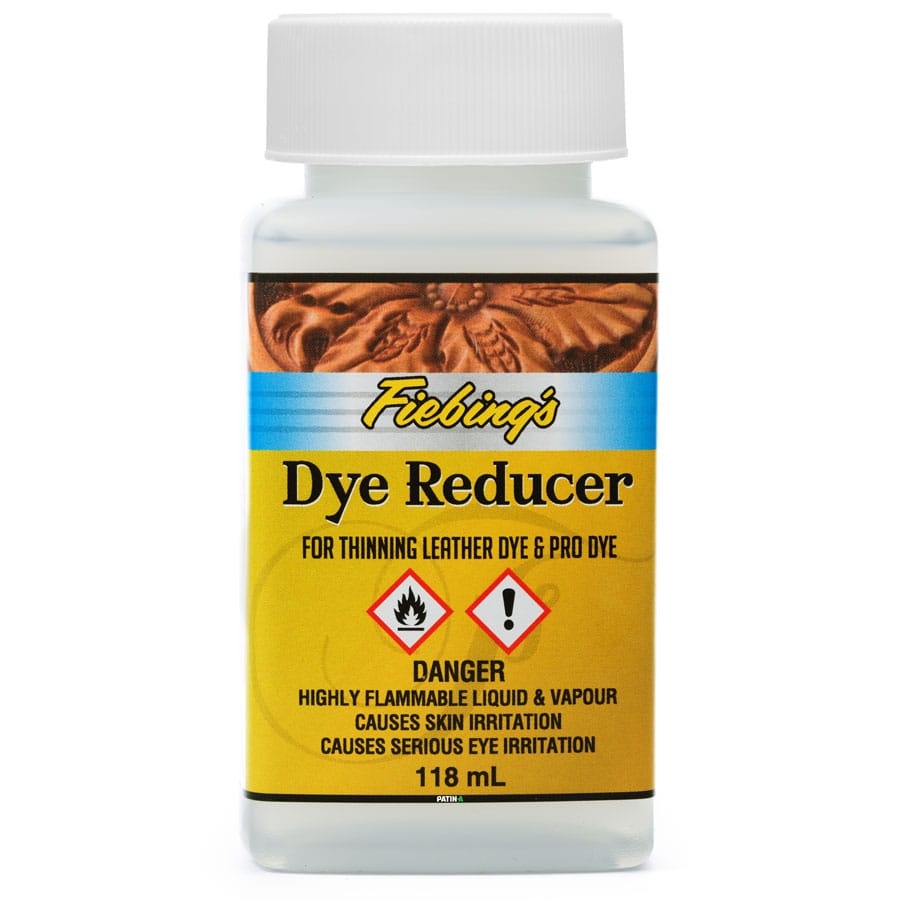 Fiebing's Leather Dye Reducer wird benötigt, um alkohol- oder ölbasierte Lederfarbe zum Sprayen oder zum Gebrauch als Tinte zu verdünnen.