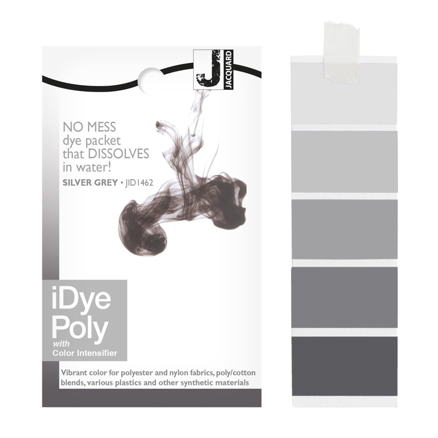 Jacquard iDye Poly 462 Silver Grey 14 g Beutel Jacquard iDye Poly 462 Silver Grey 14 g mit Farbverlauf, Textilfarbe für Polyester