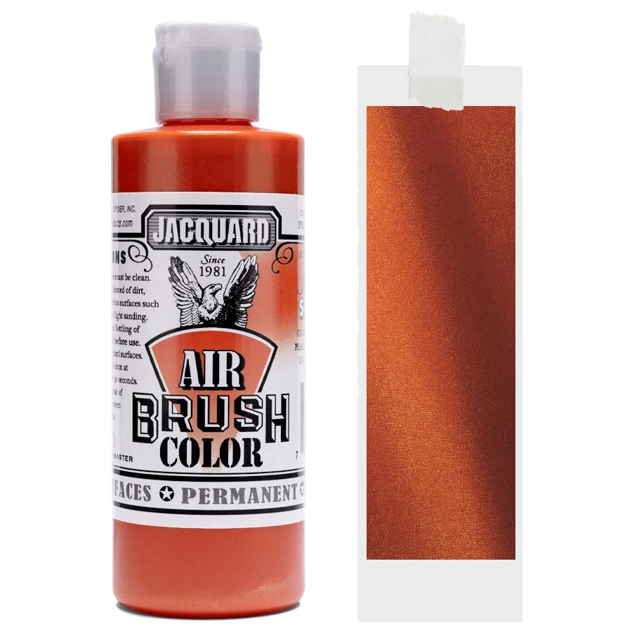 Jacquard Airbrush Irisierend 606 Scarlet Flasche Jacquard Airbrush Color Irisierend 606 Scarlet mit Farbmuster