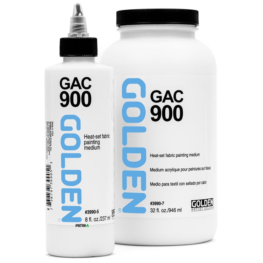 GOLDEN GAC 900 Macht aus Acrylfarbe oder Pigmenten eine hochwertige Stofffarbe
