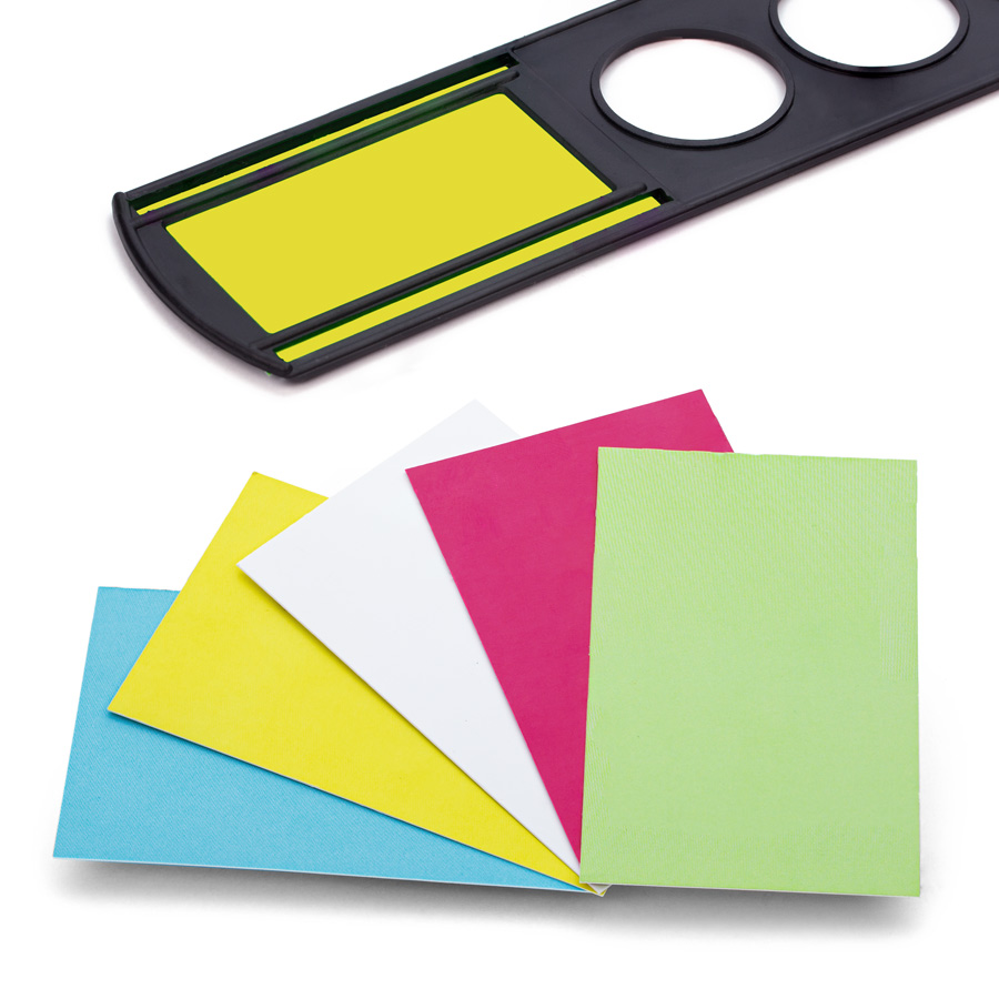 Cartes pour séparateurs Cartes colorées pour séparateurs de tringle en forme de cintre