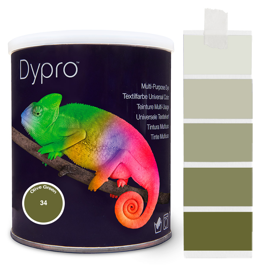 Dypro Olive Green 500 g Dose Dypro Universal-Color Textilfarbe Olive Green 500 g mit Farbverlauf