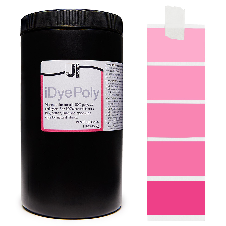 Jacquard iDye Poly 456 Pink 450 g Pot Jacquard iDye Poly 456 Pink 450 g avec dégradé, teinture pour polyester