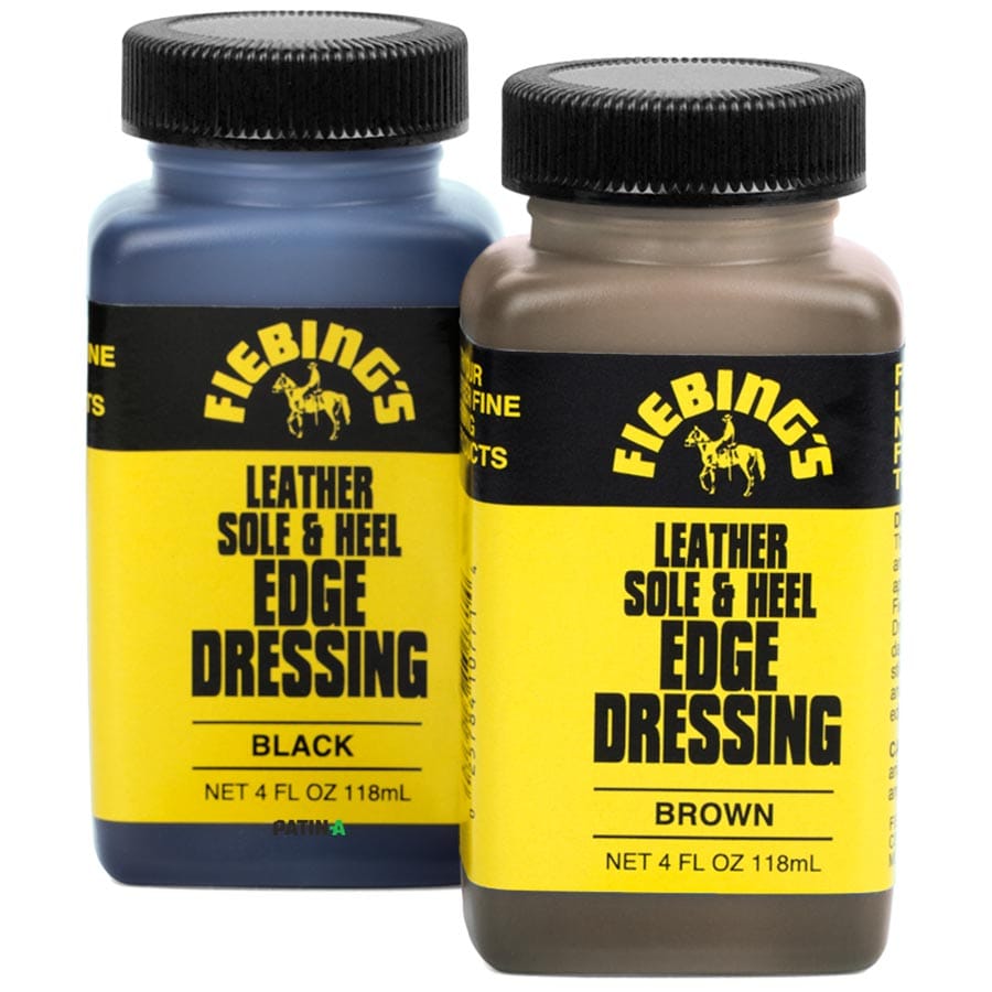 Fiebing's Sole & Heel Edge Dressing gibt Ihren Sohlen & Absätzen eine leicht glänzende Beschichtung & macht sie wasserabweisend