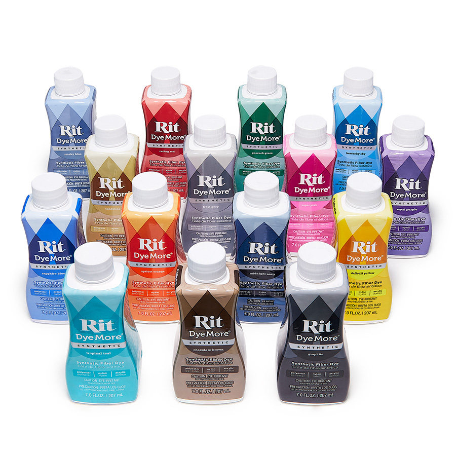 Rit DyeMore toutes couleurs Groupe de flacons Rit DyeMore de différentes couleurs