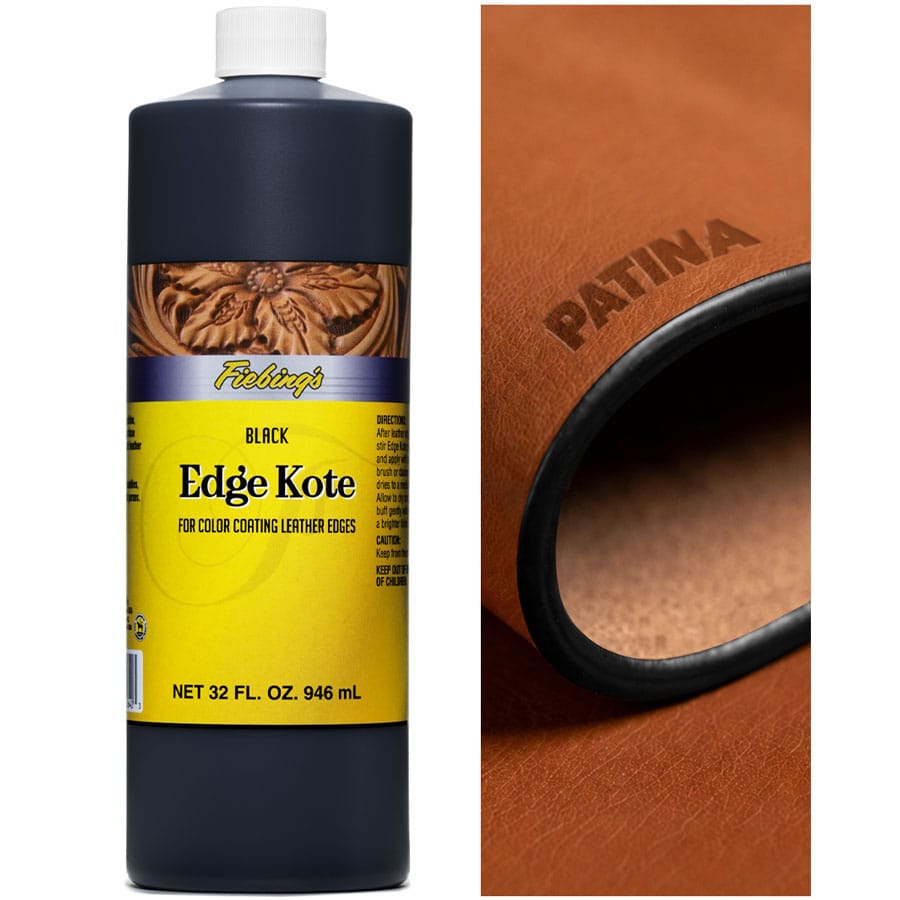 Fiebing's Edge Kote ist ein wasserfester Spezialkantenlack auf Acrylbasis zur Veredelung von Lederkanten & Rückseiten von Leder