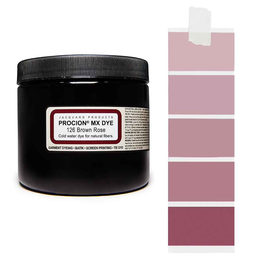 Jacquard Procion MX 126 Brown Rose 227 g Dose Jacquard Procion MX 126 Brown Rose 227 g mit Farbverlauf, Kaltwasser-Textilfarbe