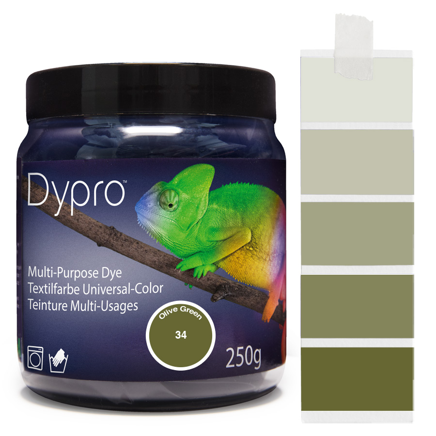 Dypro Olive Green 250 g Dose Dypro Universal-Color Textilfarbe Olive Green 250 g mit Farbverlauf