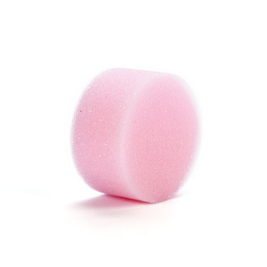 Dye sponge single Single round pink dye sponge