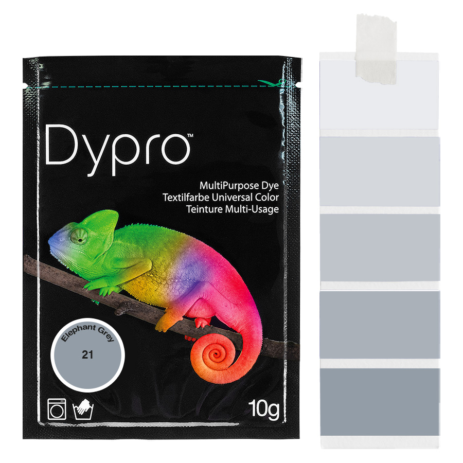 Dypro Elephant Grey 10 g Beutel Dypro Universal-Color Textilfarbe Elephant Grey 10 g mit Farbverlauf