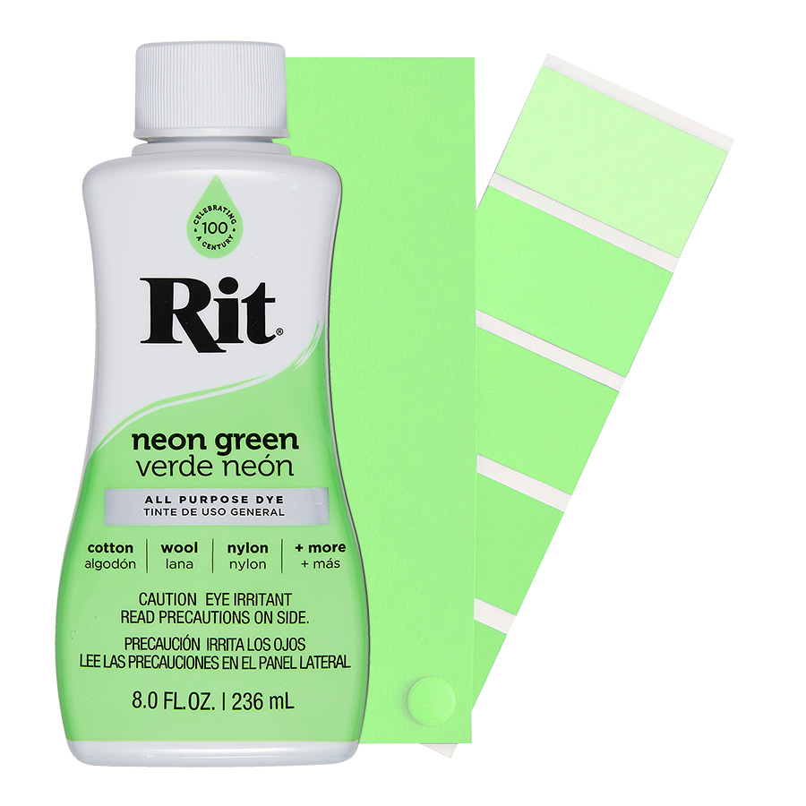 Rit All-Purpose Dye Neon Green 236 ml Flasche Rit All-Purpose Dye flüssig Neon Green 236 ml mit Farbverlauf