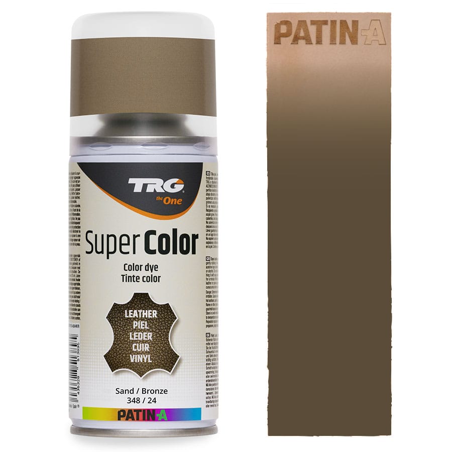 TRG SuperColor 348 Sand TRG SuperColor Lederfarbspray Sand 348 mit Farbmuster