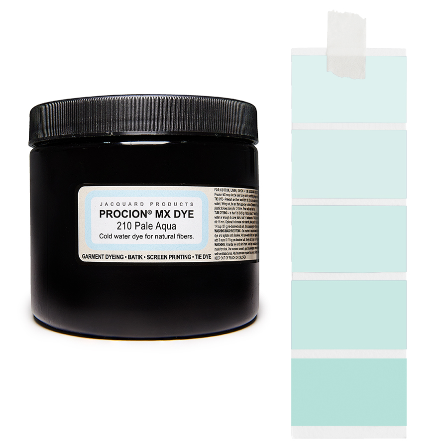 Jacquard Procion MX 210 Pale Aqua 227 g Dose Jacquard Procion MX 210 Pale Aqua 227 g mit Farbverlauf, Kaltwasser-Textilfarbe