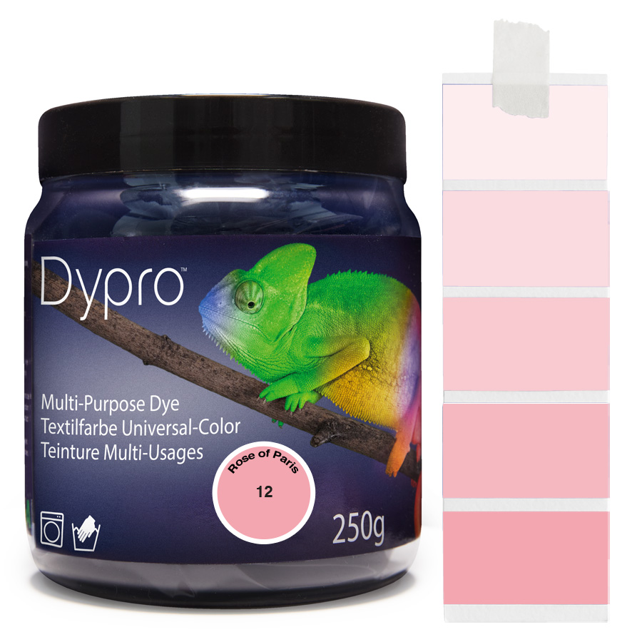 Dypro (Dylon) Textilfarben sind die am stärksten pigmentierten Textilfarben mit intensiven Farbtönen zum Färben von Polyamid/Nylon, Elasthan, Mischgewebe und Naturfasern.