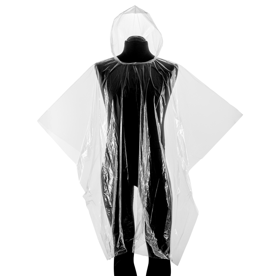 Regenponcho NotPoncho Transparenter Einweg-Regenponcho NotPoncho mit Kapuze