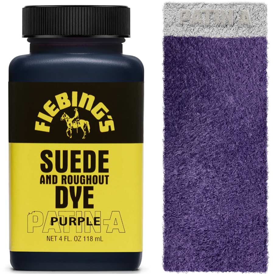 Fiebing's Suede & Rough-Out Dye, tief eindringende Lederfarbe für Wildleder und Rough-Out-Leder, erhältlich in 19 Farben.