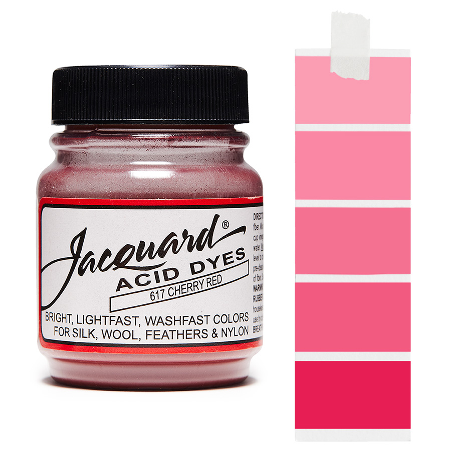 Jacquard Acid Dye 617 Cherry Red 14 g Dose Jacquard Acid Dye 617 Cherry Red 14 g mit Farbverlauf für Wolle und Seide