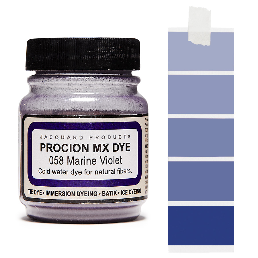 Jacquard Procion MX 058 Marine Violet 18,7 g Dose Jacquard Procion MX 058 Marine Violet 18,7 g mit Farbverlauf, Kaltwasser-Textilfarbe
