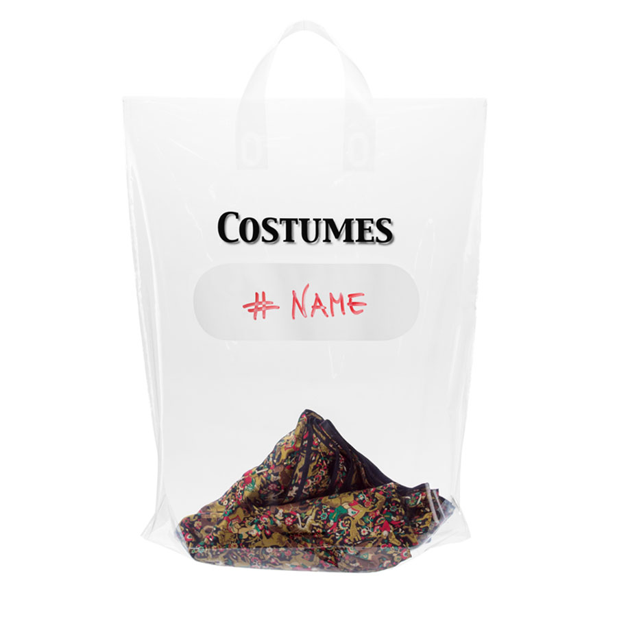 Sac Costumes Sac transparent imprimé Costumes avec champ nominatif