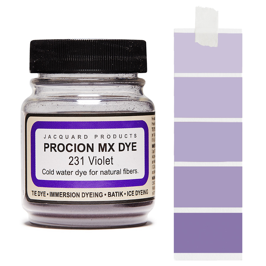 Jacquard Procion MX 231 Violet 18,7 g Dose Jacquard Procion MX 231 Violet 18,7 g mit Farbverlauf, Kaltwasser-Textilfarbe