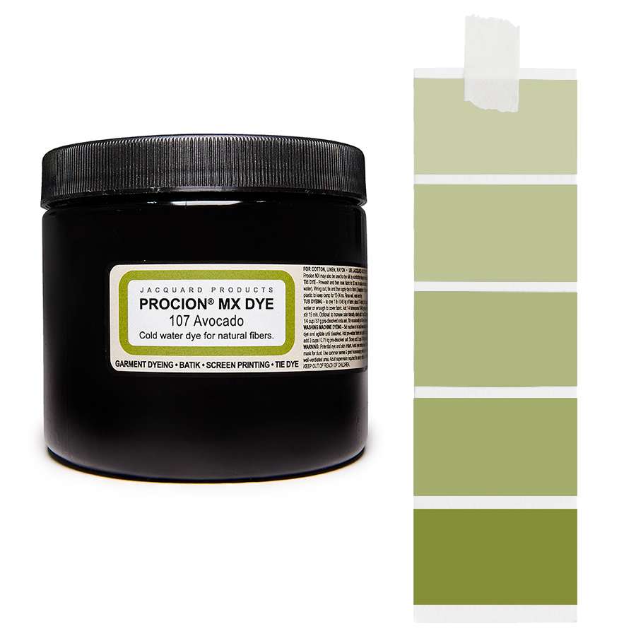 Jacquard Procion MX 107 Avocado 227 g Dose Jacquard Procion MX 107 Avocado 227 g mit Farbverlauf, Kaltwasser-Textilfarbe