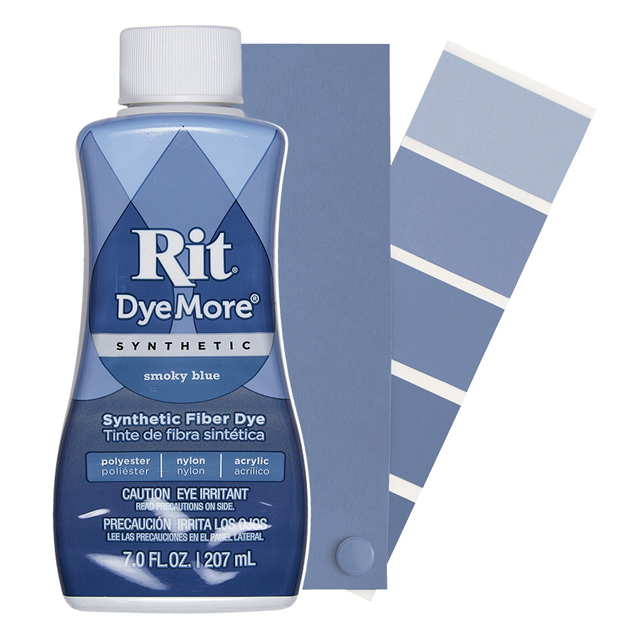 Rit DyeMore Smoky Blue 207 ml Flacon Rit DyeMore Smoky Blue 207 ml avec dégradé, teinture pour polyester et synthétiques