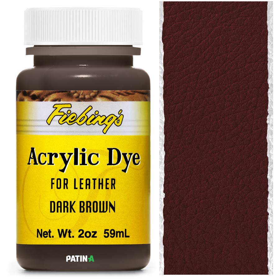 Fiebing’s Acrylic Leather Dye, 11 flexible, stark deckende Acryllederfarben, um dunkle Leder heller zu färben o. zum Malen