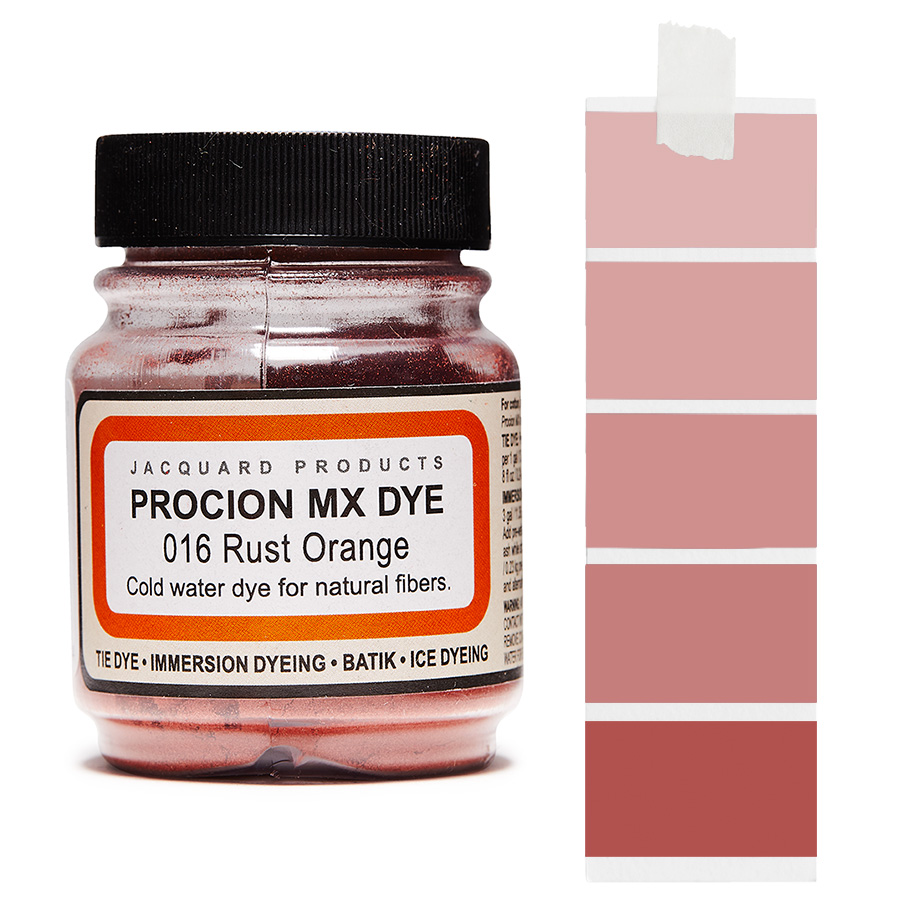 Jacquard Procion MX 016 Rust Orange 18,7 g Dose Jacquard Procion MX 016 Rust Orange 18,7 g mit Farbverlauf, Kaltwasser-Textilfarbe