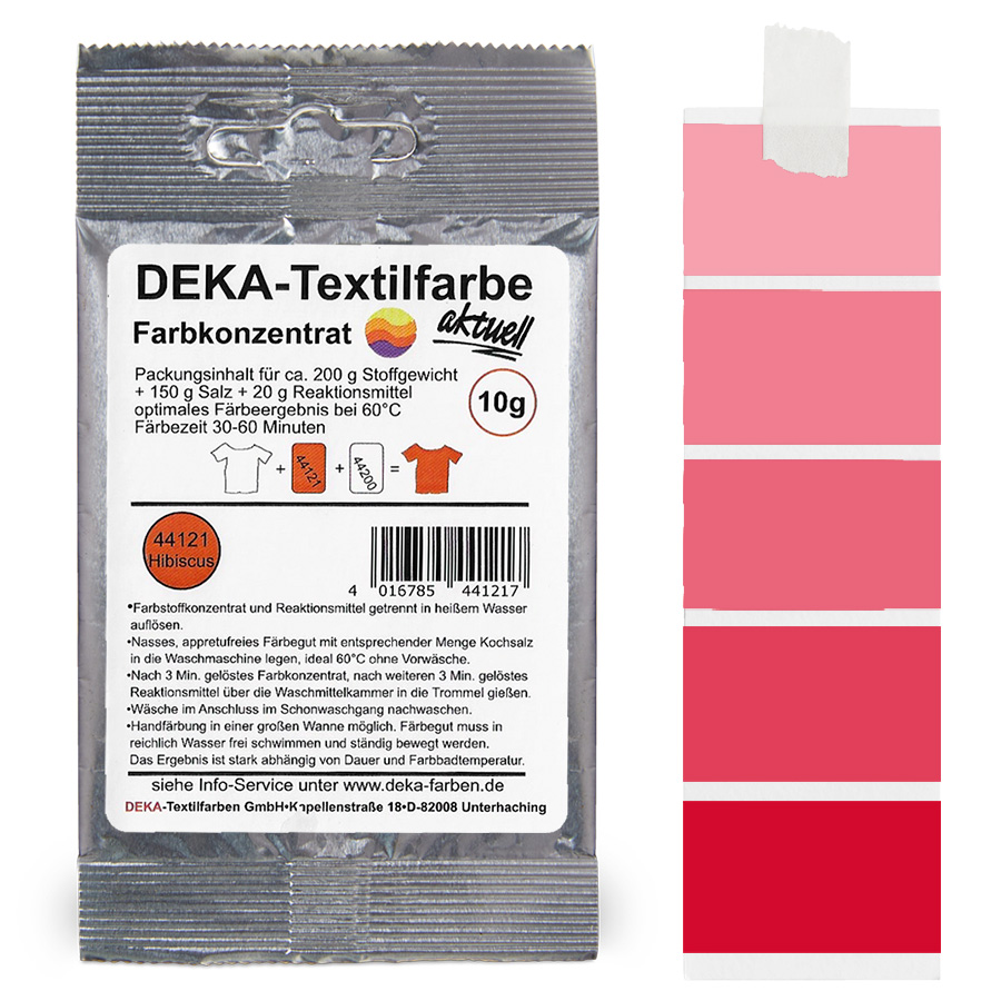 DEKA aktuell Hibiskus 10 g Beutel DEKA aktuell Textilfarbe Hibiskus 10 g mit Farbverlauf