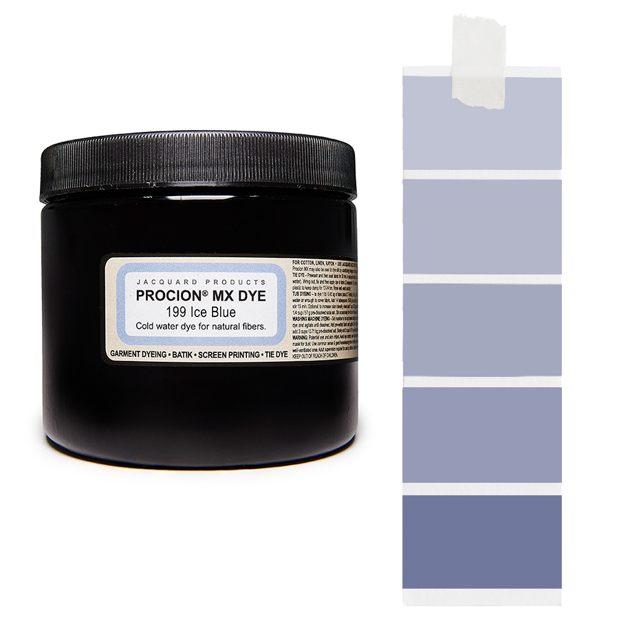 Jacquard Procion MX 199 Ice Blue 227 g Dose Jacquard Procion MX 199 Ice Blue 227 g mit Farbverlauf, Kaltwasser-Textilfarbe