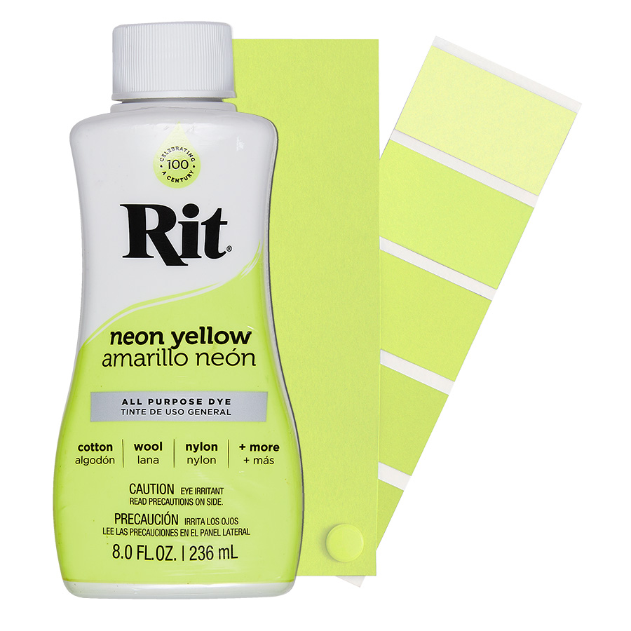 Rit All-Purpose Dye Neon Yellow 236 ml Flasche Rit All-Purpose Dye flüssig Neon Yellow 236 ml mit Farbverlauf