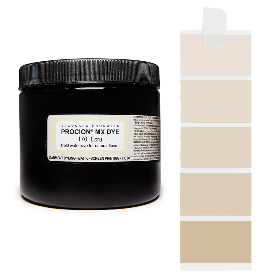 Jacquard Procion MX 170 Ecru 227 g Dose Jacquard Procion MX 170 Ecru 227 g mit Farbverlauf, Kaltwasser-Textilfarbe