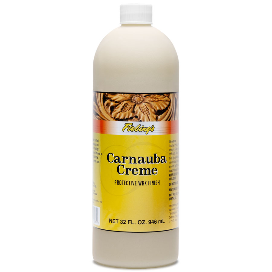 Fiebing's Carnauba Creme Finish für frisch gefärbtes oder ungefärbtes Glattleder. Zur Pflege und Auffrischung von Lederwaren geeignet.