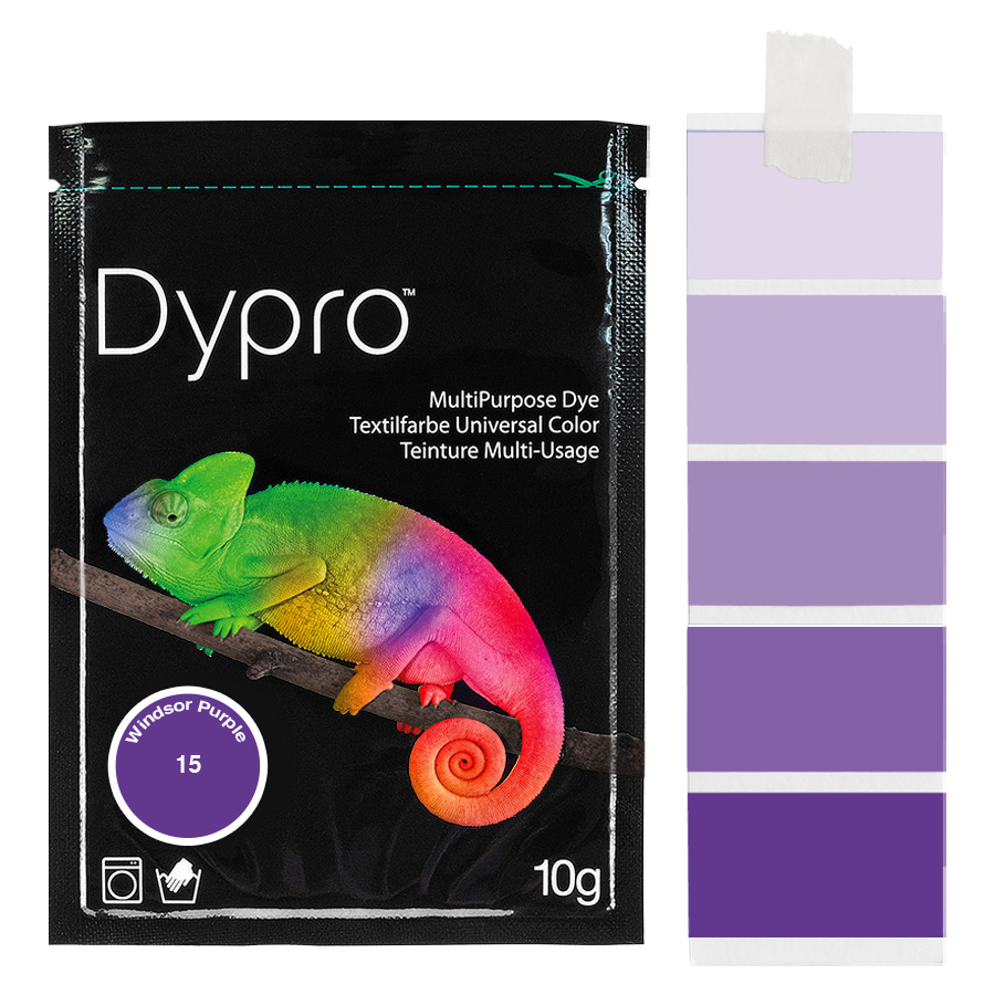 Dypro Windsor Purple 10 g Beutel Dypro Universal-Color Textilfarbe Windsor Purple 10 g mit Farbverlauf