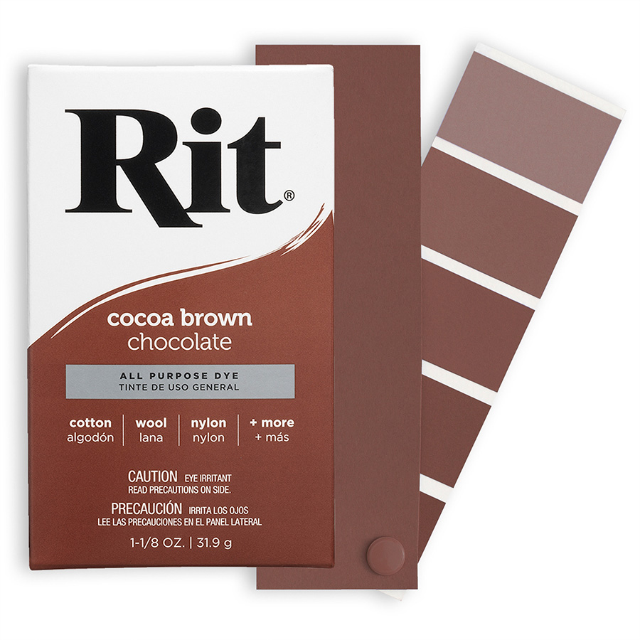 Rit All-Purpose Dye Cocoa Brown Schachtel Rit All-Purpose Dye Pulver Cocoa Brown 31,9 g mit Farbverlauf