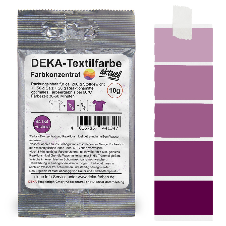 DEKA aktuell Fuchsia 10 g Beutel DEKA aktuell Textilfarbe Fuchsia 10 g mit Farbverlauf