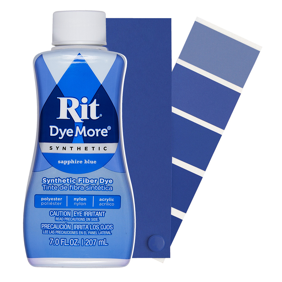 Rit DyeMore Sapphire Blue 207 ml Flacon Rit DyeMore Sapphire Blue 207 ml avec dégradé, teinture pour polyester et synthétiques