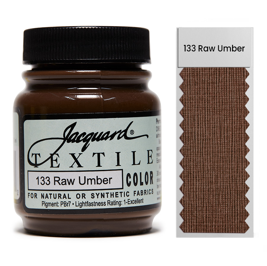 Jacquard Textile Color 133 Raw Umber 67 ml Dose Jacquard Textile Color 133 Raw Umber 67 ml mit Farbaufstrich, Stoffmalfarbe