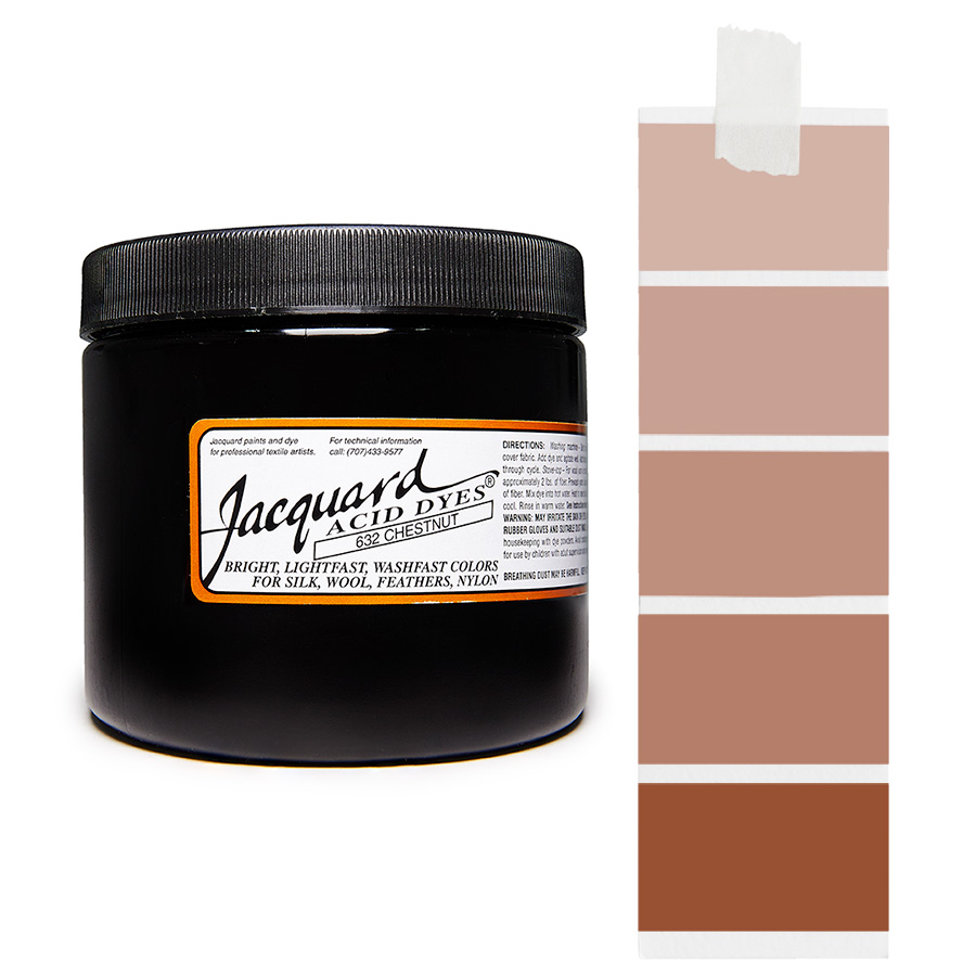 Jacquard Acid Dye 632 Chestnut 227 g Dose Jacquard Acid Dye 632 Chestnut 227 g mit Farbverlauf für Wolle und Seide