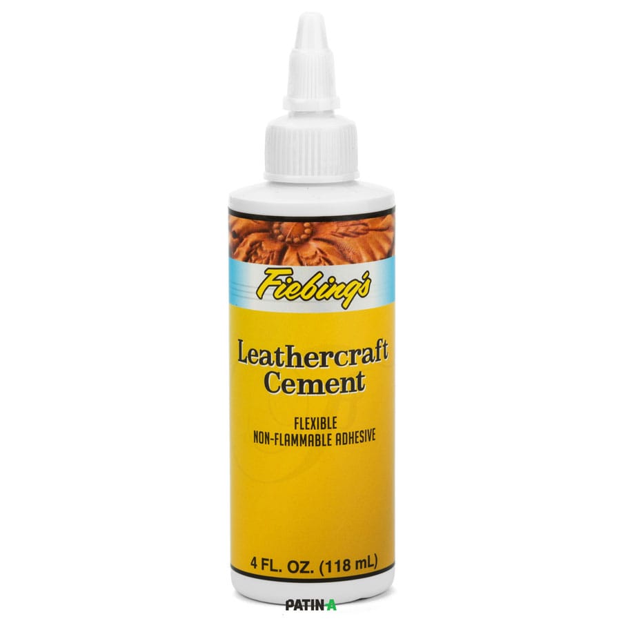 La colle pour cuir Fiebing's (Leathercraft Cement) est une colle polymère très souple et très performante.
