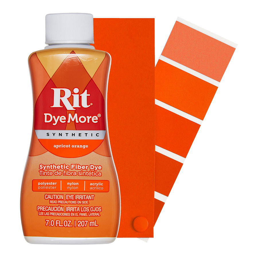 Rit DyeMore Apricot Orange 207 ml Flasche Rit DyeMore Apricot Orange 207 ml mit Farbverlauf, Textilfarbe für Polyester und Synthetik