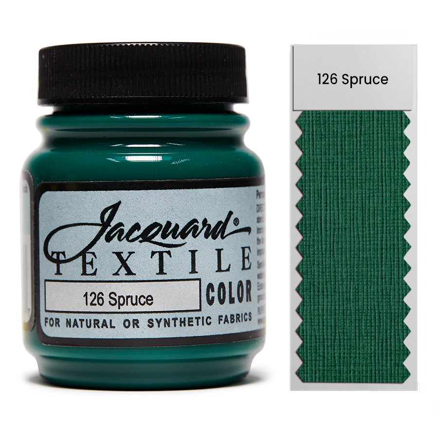 Jacquard Textile Color 126 Spruce 67 ml Dose Jacquard Textile Color 126 Spruce 67 ml mit Farbaufstrich, Stoffmalfarbe