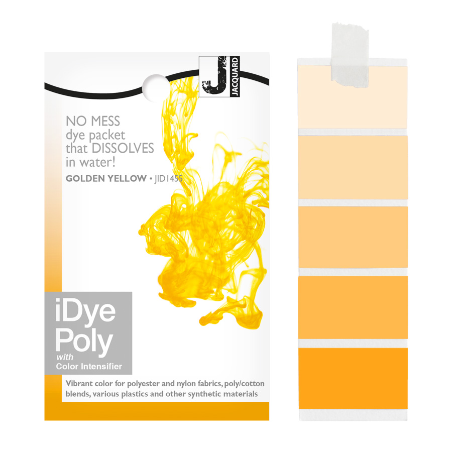 Jacquard iDye Poly 455 Golden Yellow 14 g Beutel Jacquard iDye Poly 455 Golden Yellow 14 g mit Farbverlauf, Textilfarbe für Polyester