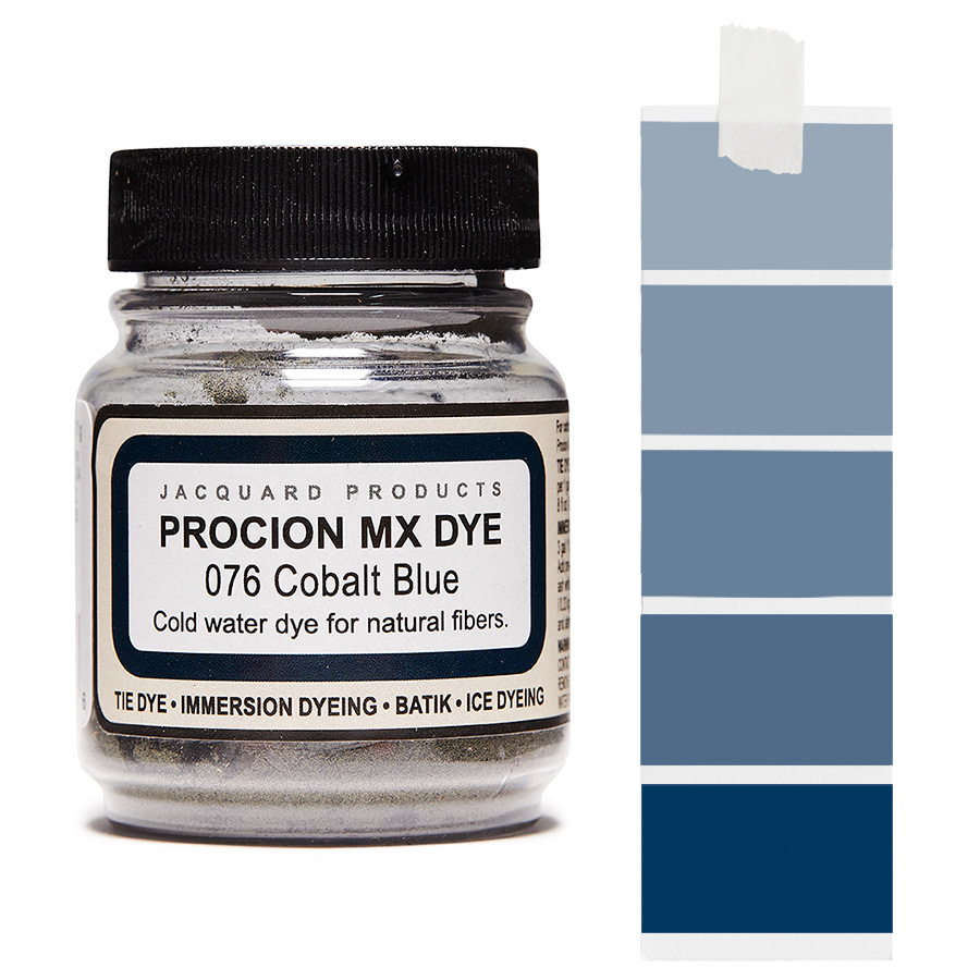 Jacquard Procion MX 076 Cobalt Blue 18,7 g Dose Jacquard Procion MX 076 Cobalt Blue 18,7 g mit Farbverlauf, Kaltwasser-Textilfarbe