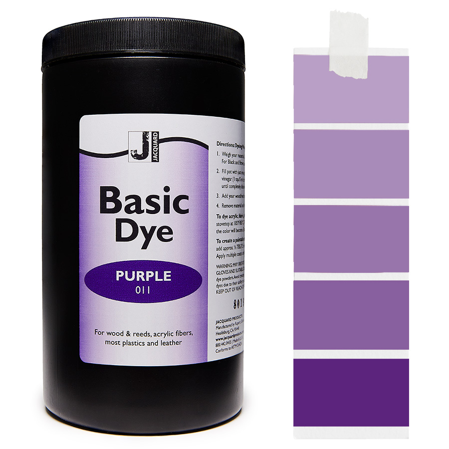 Jacquard Basic Dye 011 Purple 450 g Pot Jacquard Basic Dye 011 Purple 450 g avec dégradé, pour acrylique, bois et plumes