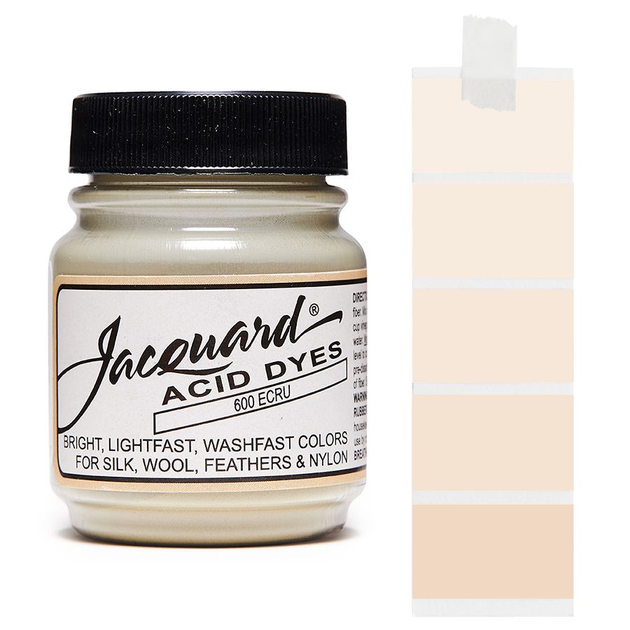 Jacquard Acid Dye 600 Ecru 14 g Dose Jacquard Acid Dye 600 Ecru 14 g mit Farbverlauf für Wolle und Seide
