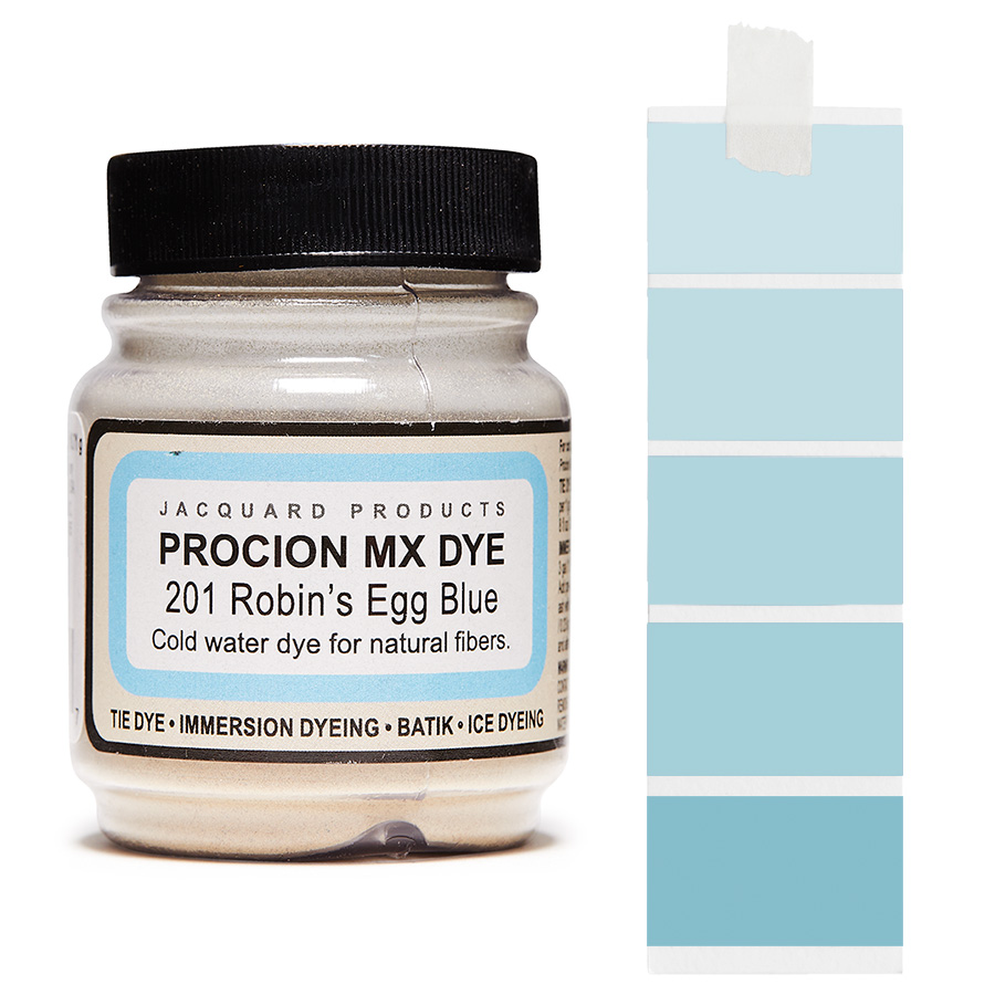 Jacquard Procion MX 201 Robins Egg Blue 18,7 g Dose Jacquard Procion MX 201 Robins Egg Blue 18,7 g mit Farbverlauf, Kaltwasser-Textilfarbe